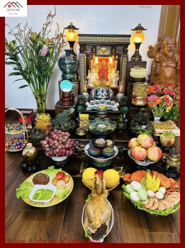 Cách đặt bàn thờ Thần Tài dựa tường/vách